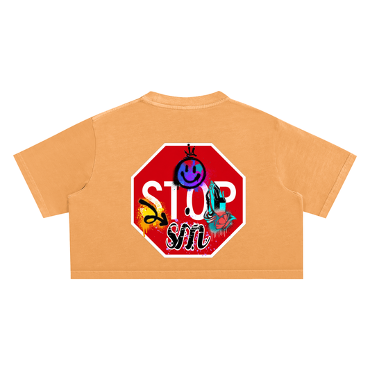 Soulful Snow Washed Crop Top