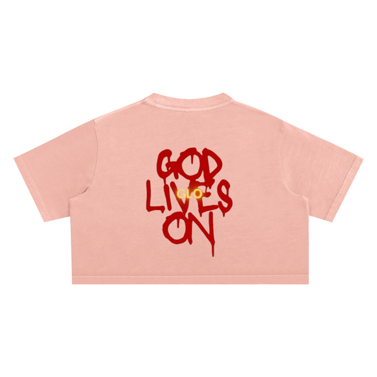 Streets Prayers Snow Washed Crop Top
