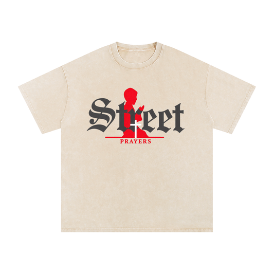 Street Prayers Snow Washed Oversized T-Shirt