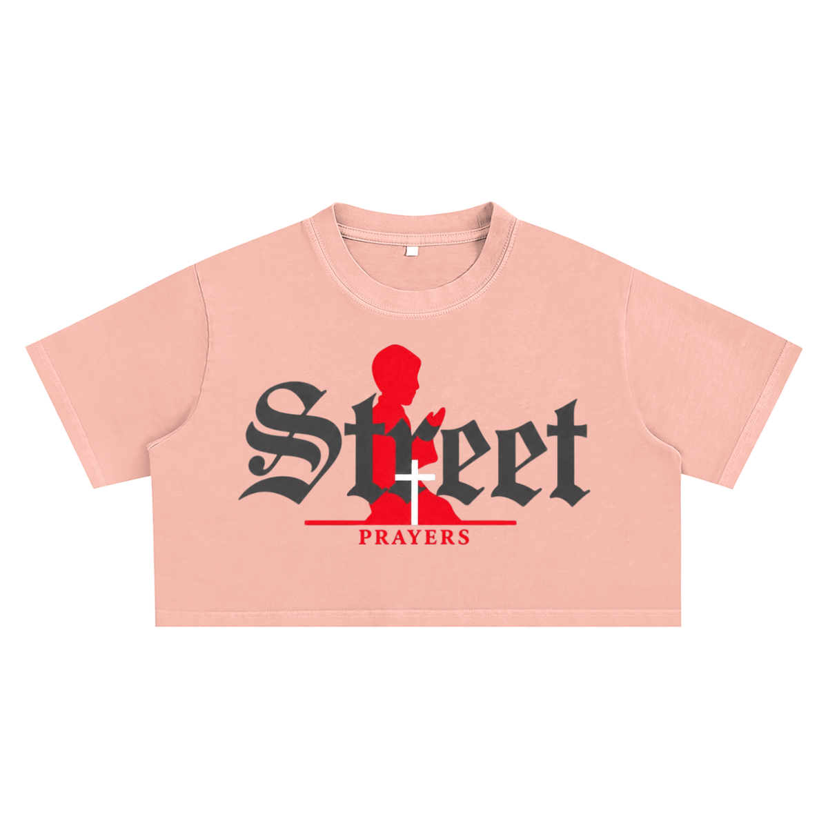 Streets Prayers Snow Washed Crop Top