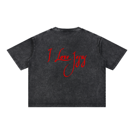 Mineral Wash Boxy Cotton T-Shirt