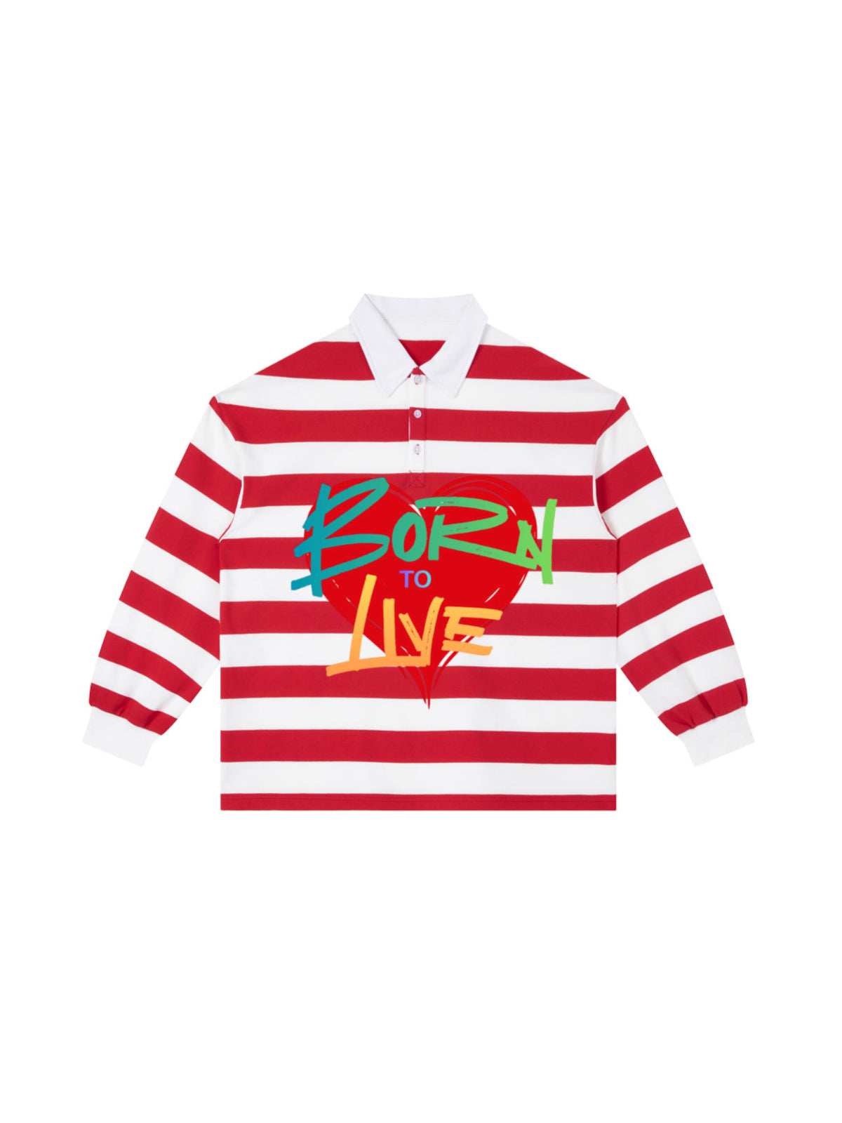 Born To Live Striped Polo Shirt